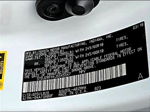 Used 2018 Toyota Highlander XLE w/ Protection Package #3 image 35