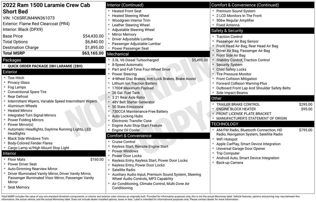 Used 2022 RAM 1500 Laramie AWD/4WD image 3