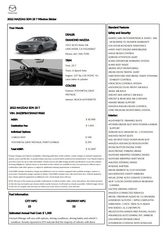 Used 2022 MAZDA MAZDA3 s AWD/4WD image 7