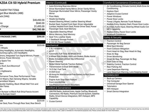 New 2026 MAZDA CX-50 2.5 Hybrid w/ Weather Package AWD/4WD image 37