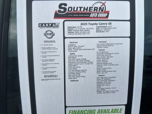 Used 2025 Toyota Camry LE image 14