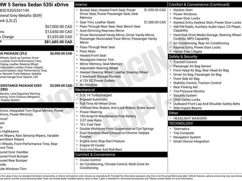 Used 2016 BMW 535i xDrive Sedan image 3