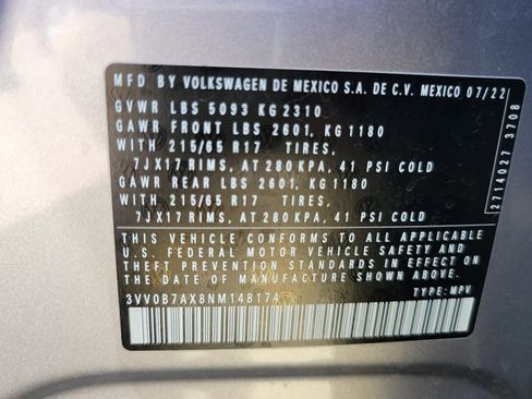 Used 2022 Volkswagen Tiguan S w/ Driver Assistance Package image 24