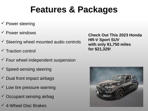 Certified 2023 Honda HR-V Sport image 12