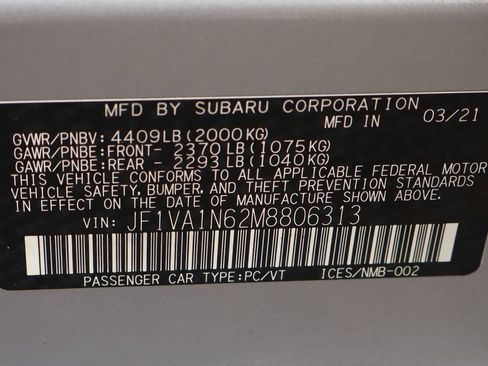 Used 2021 Subaru WRX Limited w/ Popular Package #1 AWD/4WD image 44