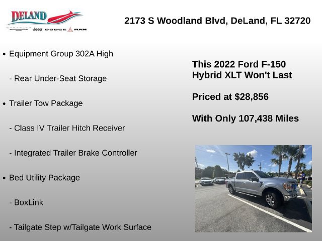 Used 2022 Ford F150 XLT w/ Equipment Group 302A High AWD/4WD image 7