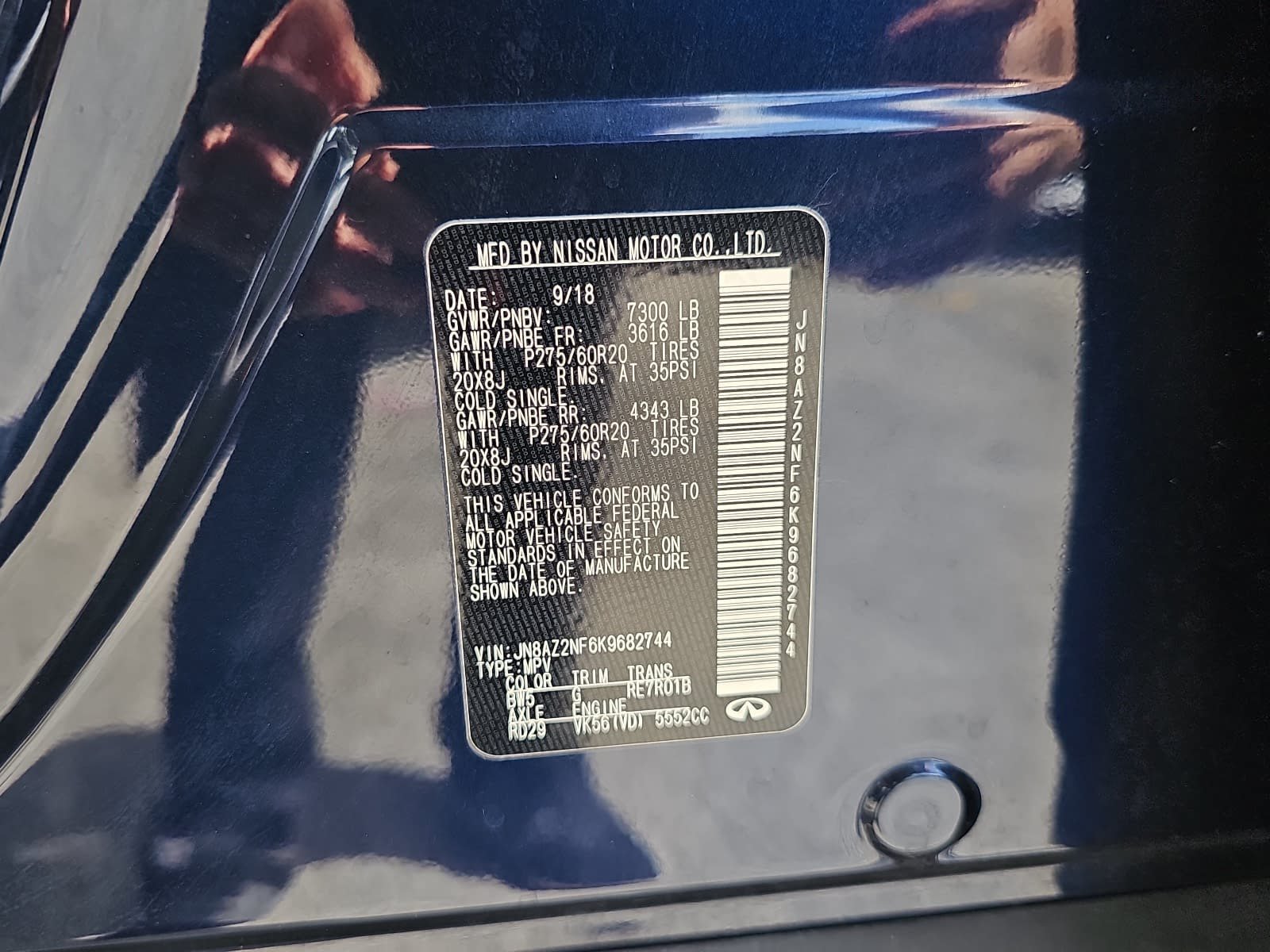 Used 2019 INFINITI QX80 Luxe w/ Proassist Package RWD image 32