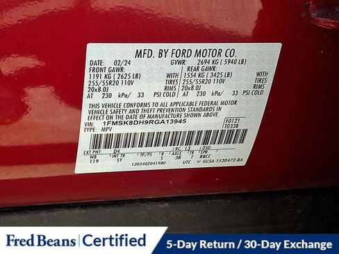 Certified 2024 Ford Explorer XLT w/ Equipment Group 202A AWD/4WD image 28