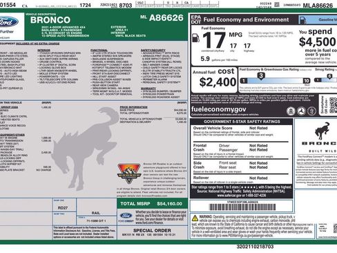 Certified 2021 Ford Bronco Badlands w/ Sasquatch Package image 3