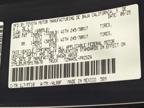 New 2025 Toyota Tacoma SR image 17