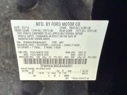Used 2016 Ford Flex SEL w/ Equipment Group 202A AWD/4WD image 67
