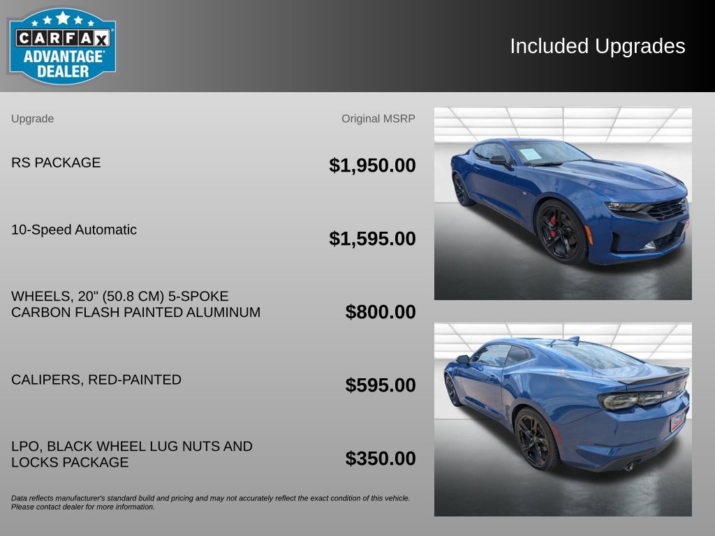 Used 2024 Chevrolet Camaro LT w/ RS Package RWD image 3