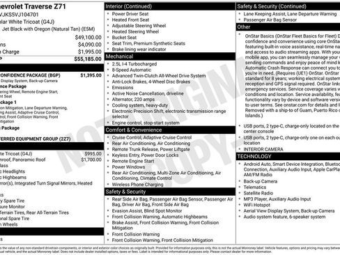 New 2027 Chevrolet Traverse Z71 w/ Driver Confidence Package AWD/4WD image 28
