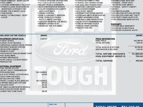 Used 2014 Ford F150 Lariat w/ Equipment Group 502A Luxury AWD/4WD image 2