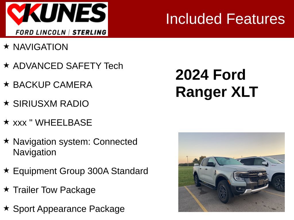 Used 2024 Ford Ranger XLT w/ FX4 Off-Road Package AWD/4WD image 2