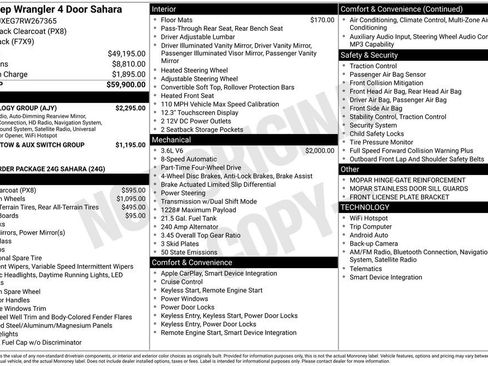 New 2024 Jeep Wrangler Sahara w/ Technology Group image 18