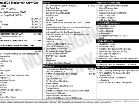 Used 2015 RAM 2500 Tradesman w/ Popular Equipment Group AWD/4WD image 5
