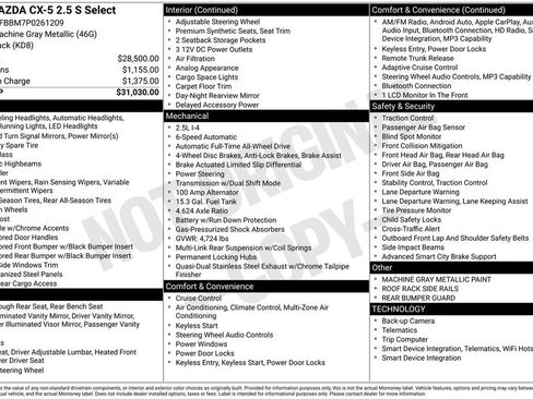 Used 2023 MAZDA CX-5 AWD 2.5 S w/ Select Package image 35