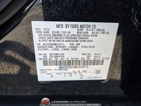 Used 2021 Ford EcoSport SE FWD image 34