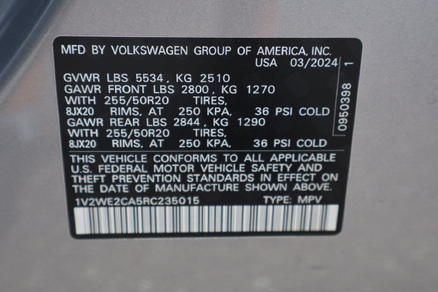 Certified 2024 Volkswagen Atlas Cross Sport SE FWD image 27