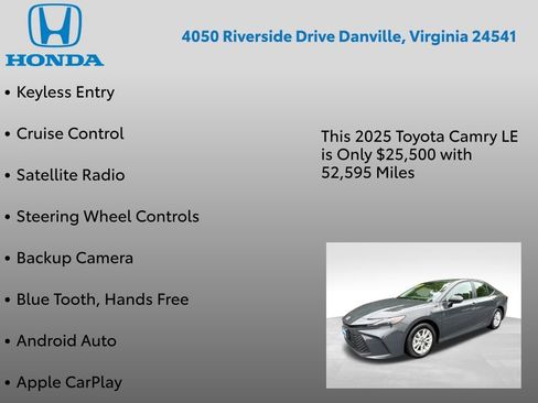 Used 2025 Toyota Camry LE FWD image 7