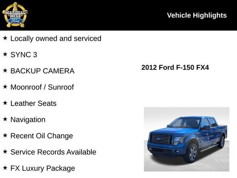 Used 2012 Ford F150 FX4 w/ FX Luxury Pkg image 2