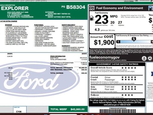 Used 2023 Ford Explorer XLT w/ Equipment Group 202A AWD/4WD image 4