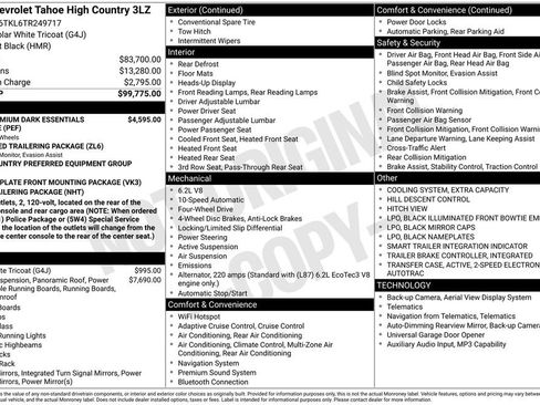 New 2026 Chevrolet Tahoe High Country AWD/4WD image 6