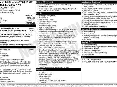 Used 2011 Chevrolet Silverado 2500 W/T w/ Snow Plow Prep Package image 10