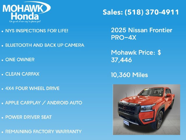 Used 2025 Nissan Frontier PRO-4X w/ Interior Protection Package AWD/4WD image 7