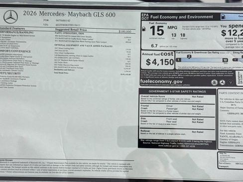 New 2026 Mercedes-Benz Maybach GLS 600 Maybach GLS 600 image 30