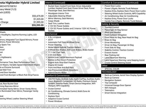 Used 2026 Toyota Highlander Limited AWD/4WD image 31
