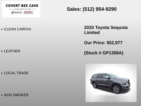 Used 2020 Toyota Sequoia Limited w/ Safety & Convenience Package image 6