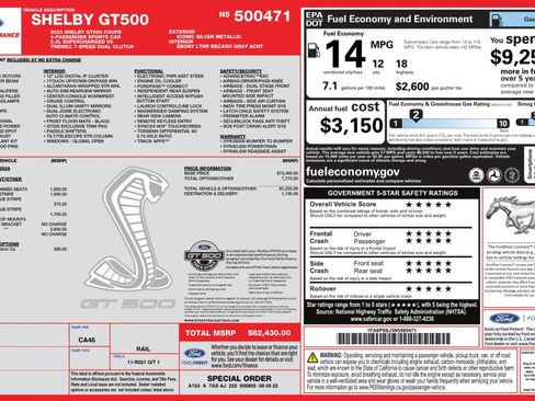 Used 2022 Ford Mustang Shelby GT500 w/ Handling Package RWD image 3