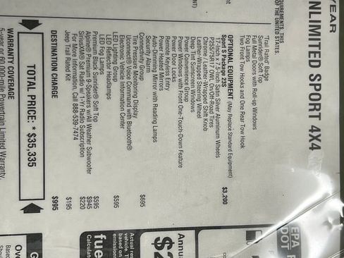 Used 2017 Jeep Wrangler Unlimited Sport w/ Quick Order Package 23S image 90