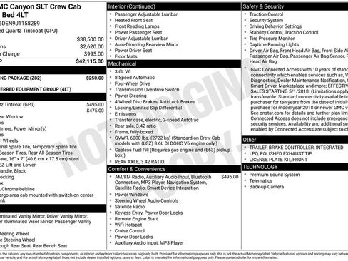 Used 2018 GMC Canyon SLT w/ Trailering Package image 4