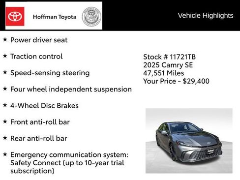 Used 2025 Toyota Camry SE FWD image 22