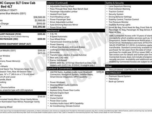 Used 2018 GMC Canyon SLT w/ Driver Alert Package AWD/4WD image 6