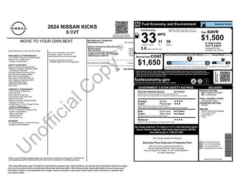 Certified 2024 Nissan Kicks S FWD image 10