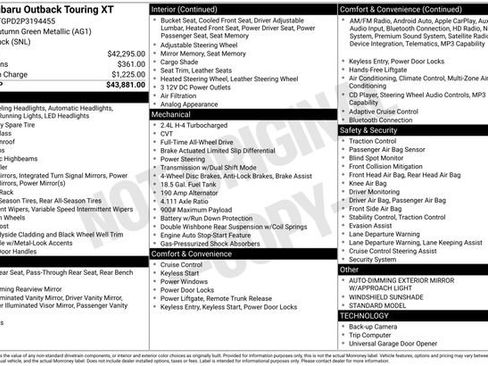 Used 2023 Subaru Outback Touring XT AWD/4WD image 6
