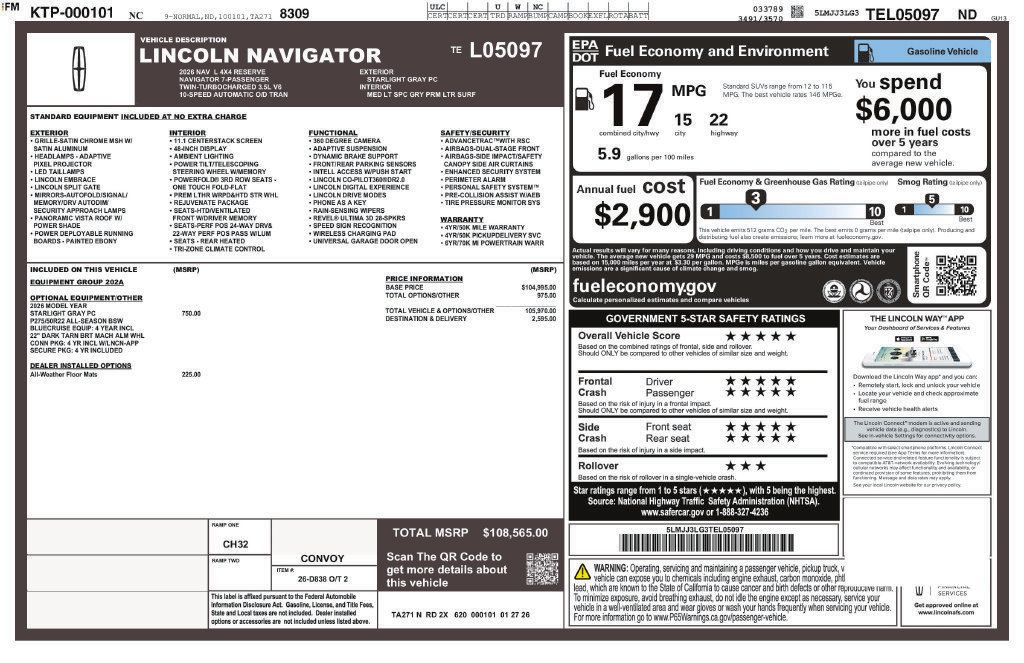 Used 2026 Lincoln Navigator L Reserve AWD/4WD image 24