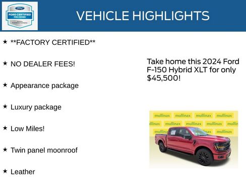 Used 2024 Ford F150 XLT w/ Equipment Group 303A High AWD/4WD image 12