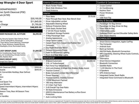 Used 2023 Jeep Wrangler Sport AWD/4WD image 3