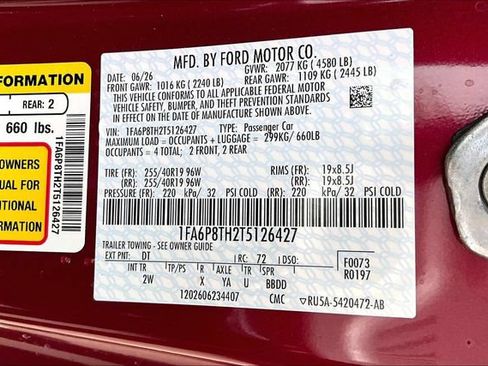 New 2026 Ford Mustang Coupe w/ Mustang Nite Pony Package RWD image 13