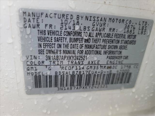 Used 2019 Nissan Sentra S w/ Appearance Package FWD image 20