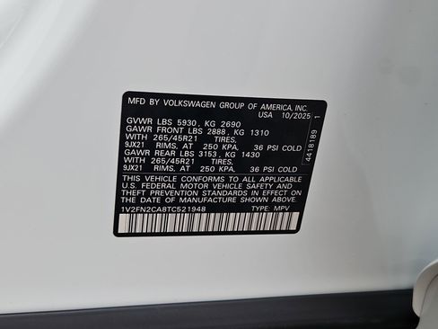 New 2026 Volkswagen Atlas SEL Premium R-Line AWD/4WD image 34