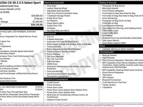 Used 2025 MAZDA CX-30 AWD 2.5 S w/ Select Sport Pkg image 29