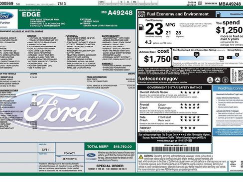 Used 2021 Ford Edge Titanium w/ Equipment Group 301A AWD/4WD image 2