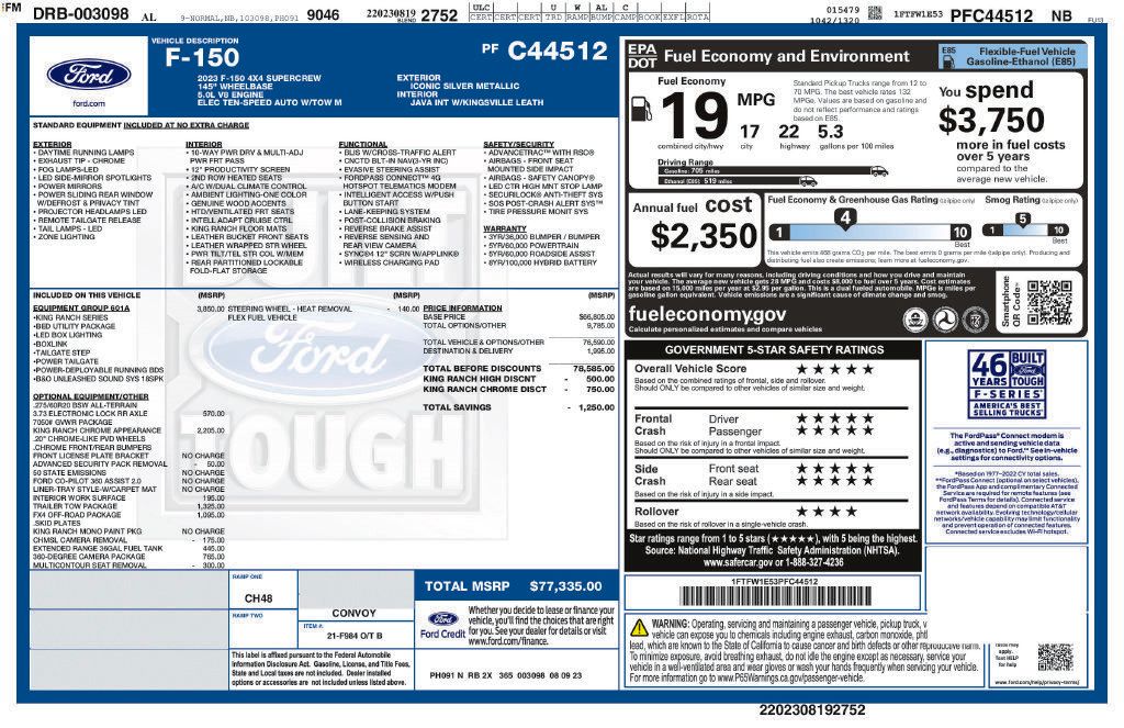 Certified 2023 Ford F150 King Ranch w/ Equipment Group 601A High AWD/4WD image 25