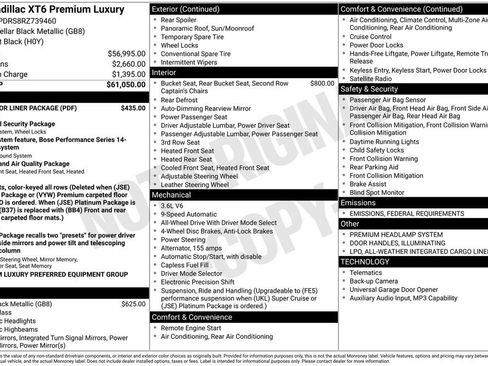 Used 2024 Cadillac XT6 Premium Luxury w/ LPO, Floor Liner Package image 17